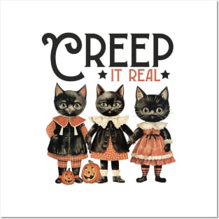 Creep it real halloween Vintage Posters and Art